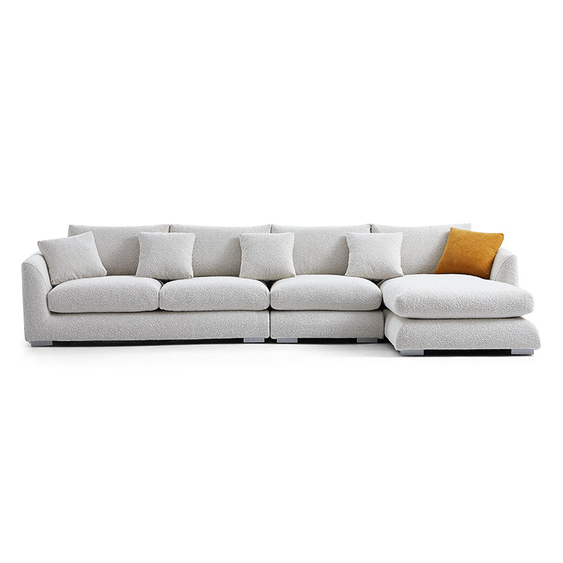 Aalto Boutique Boucle White Feathers Sectional