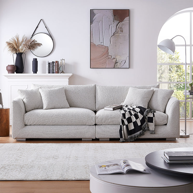 Aalto Boutique Boucle White Feathers Sofa