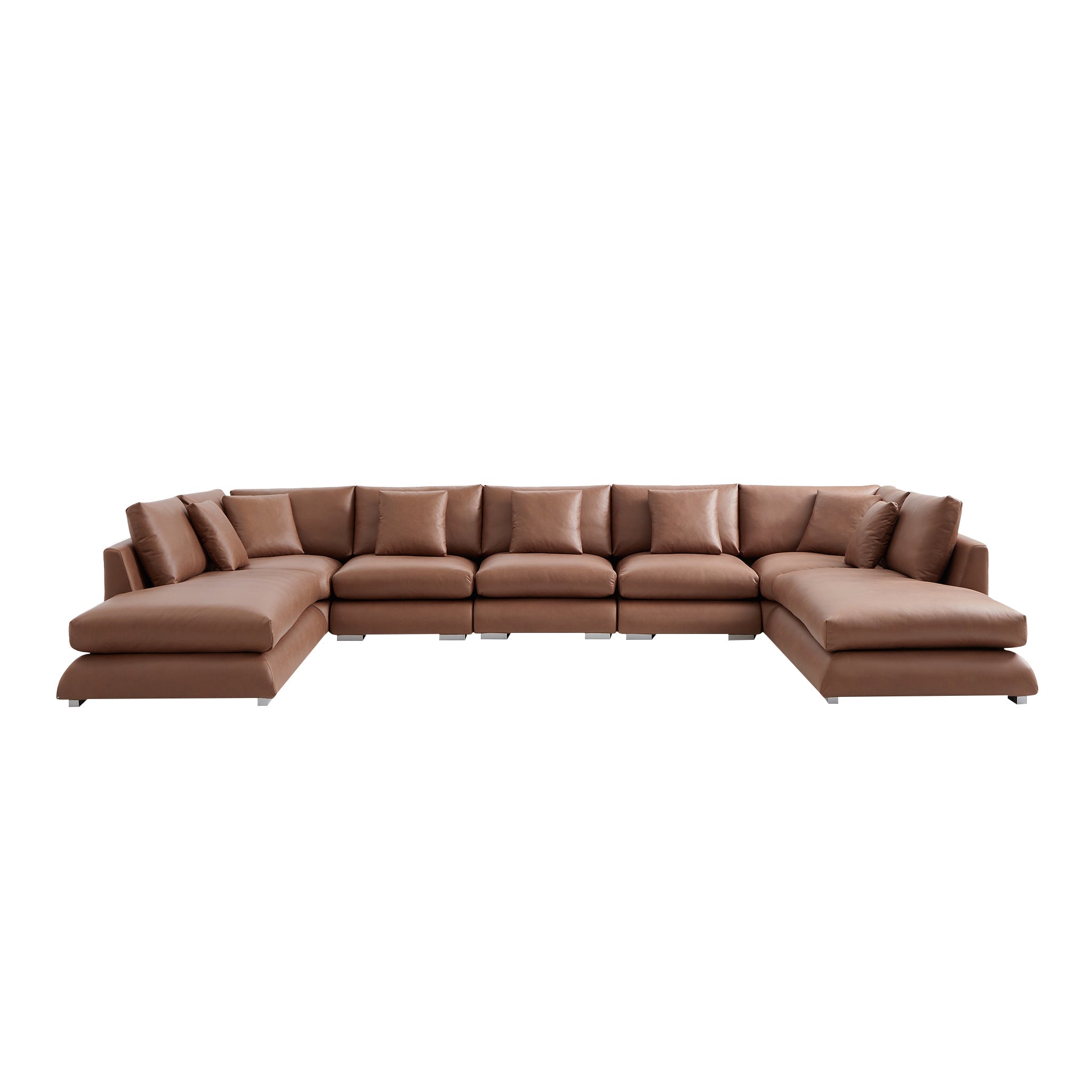 Aalto Boutique Dark Brown Feathers U-Shaped Bumper Sectional