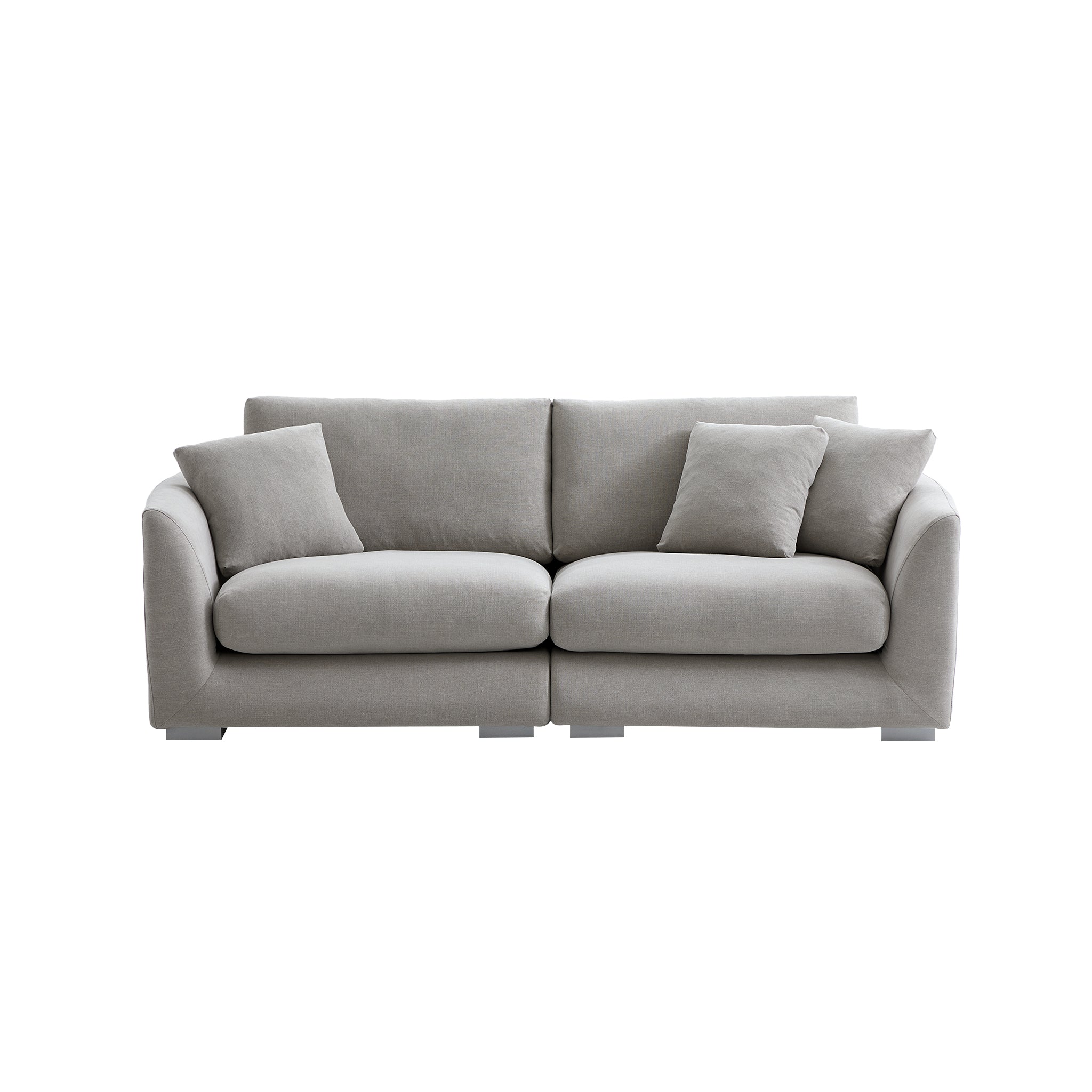 Aalto Boutique Gray Linen Feathers Sofa