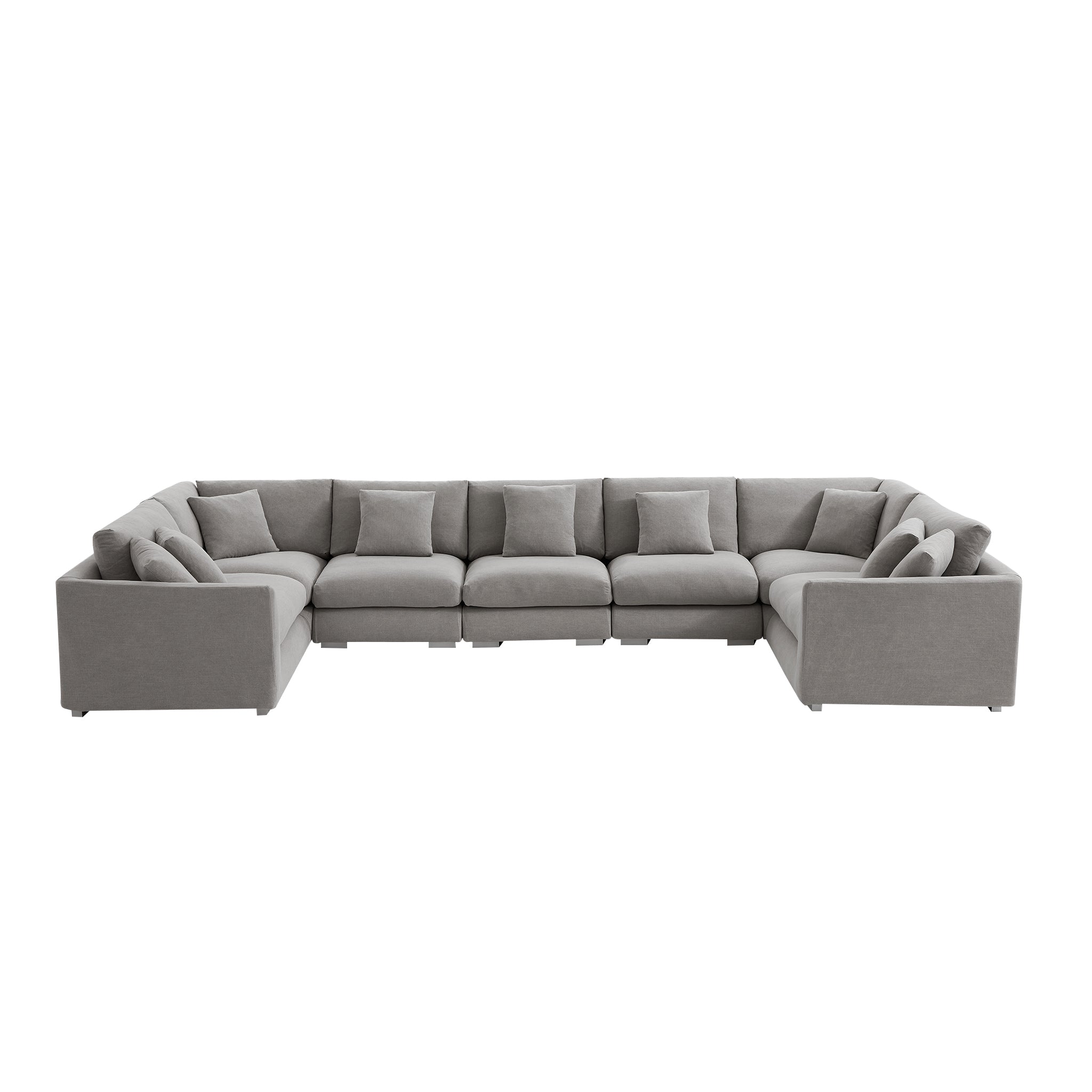 Aalto Boutique Gray Feathers U Sectional