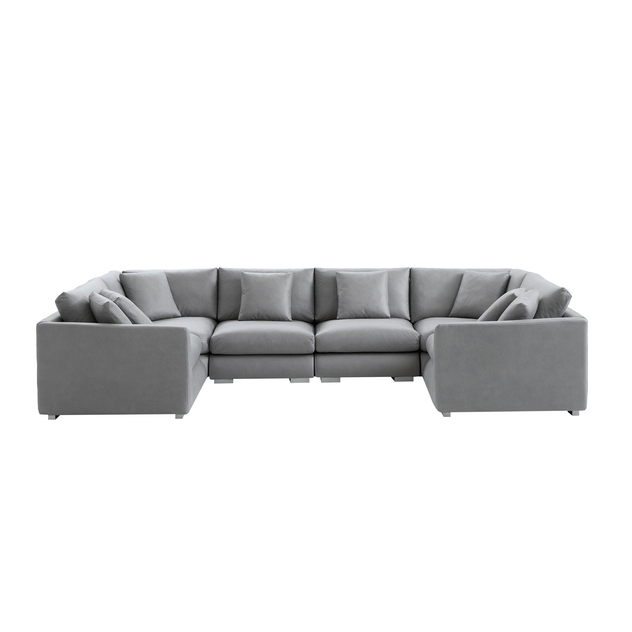 Aalto Boutique Smoky Gray Feathers U Sectional