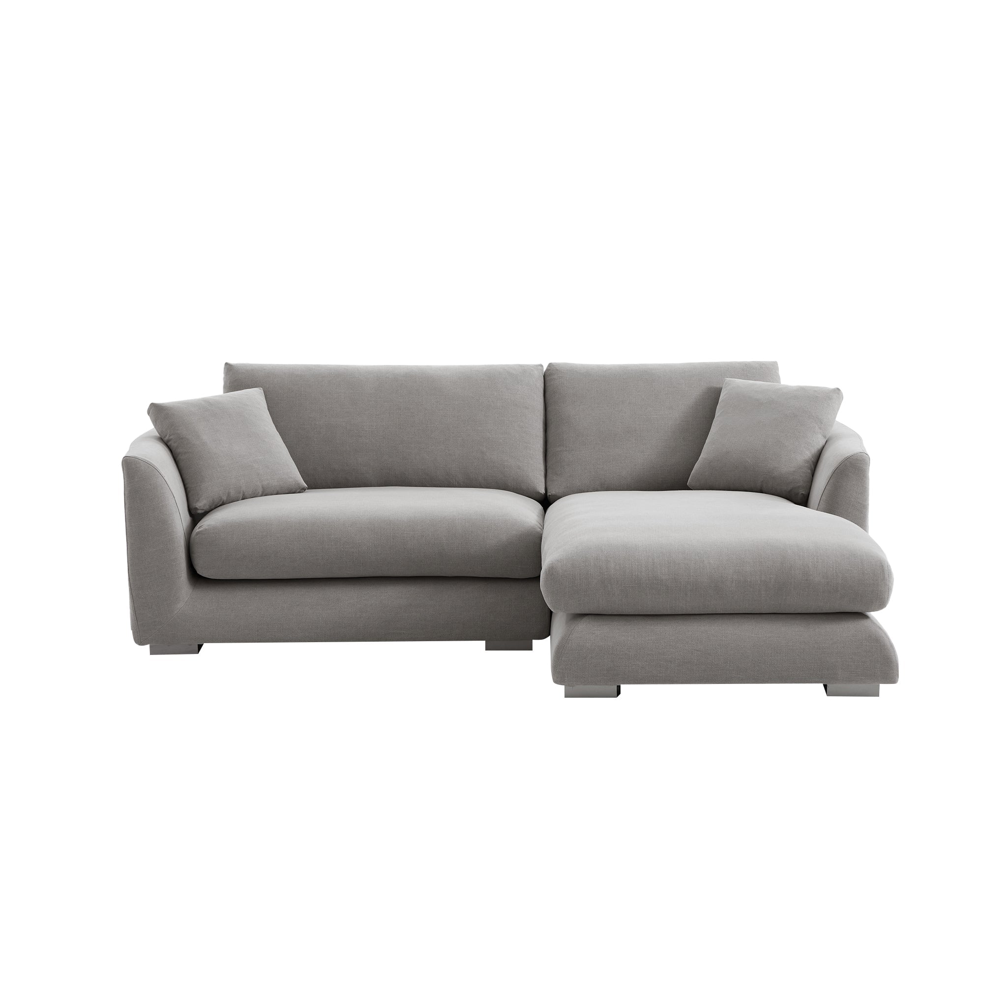 Aalto Boutique Gray Linen Feathers Sectional