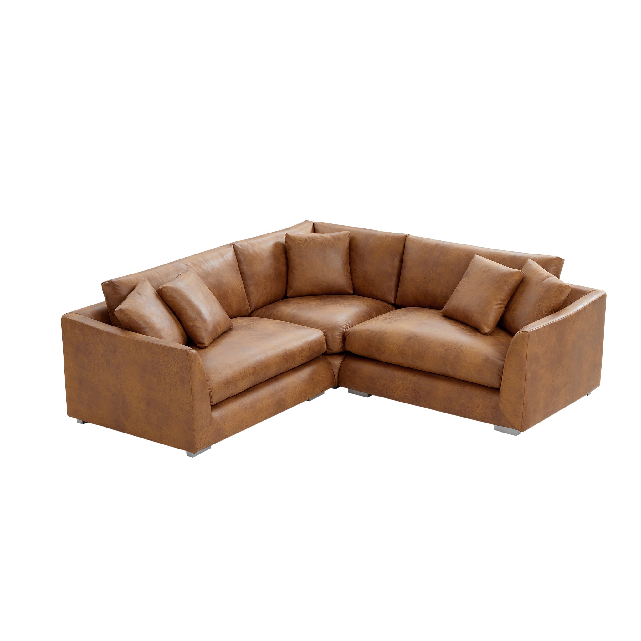 Aalto Boutique Tan Feathers Corner Sectional