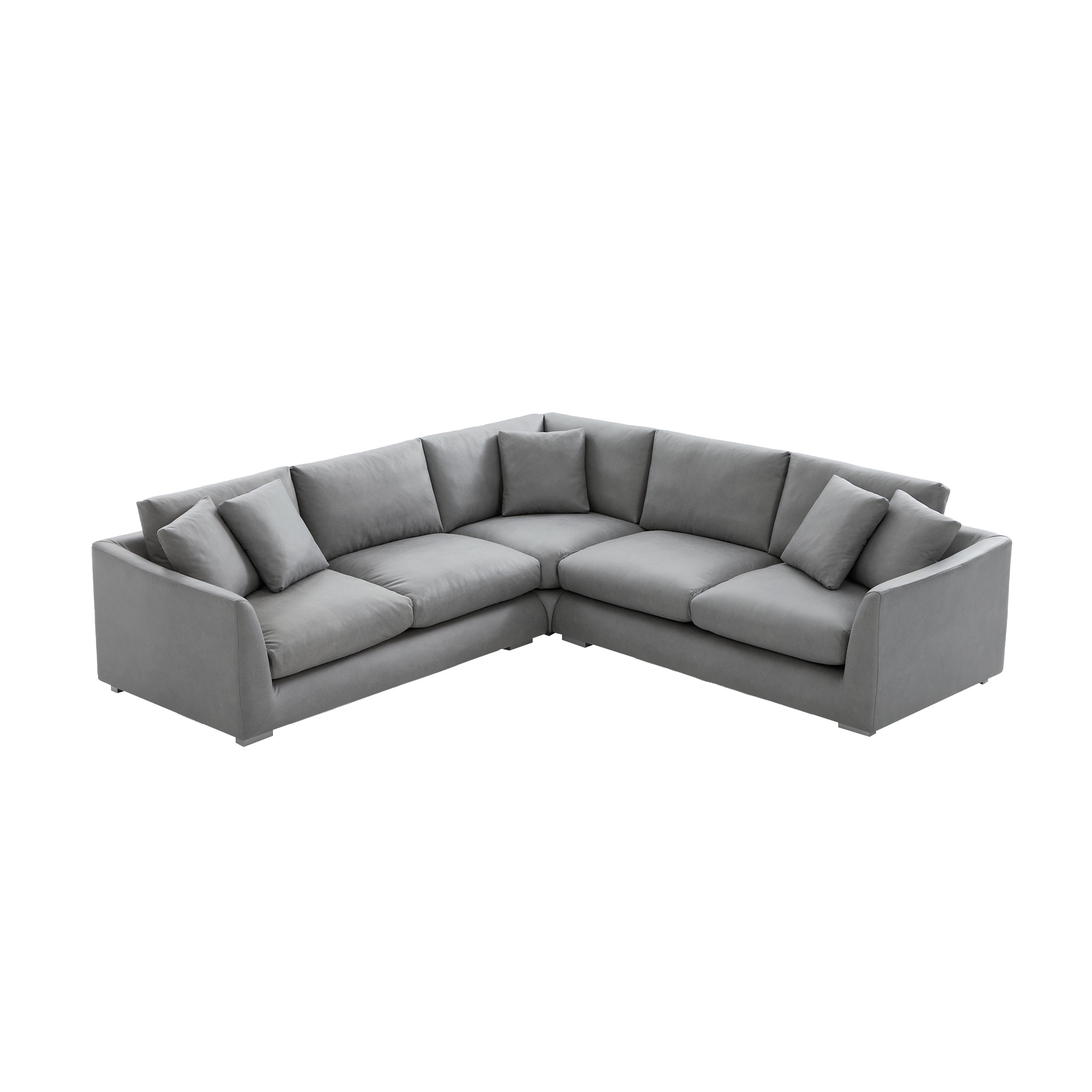 Aalto Boutique Smoky Gray Feathers Corner Sectional