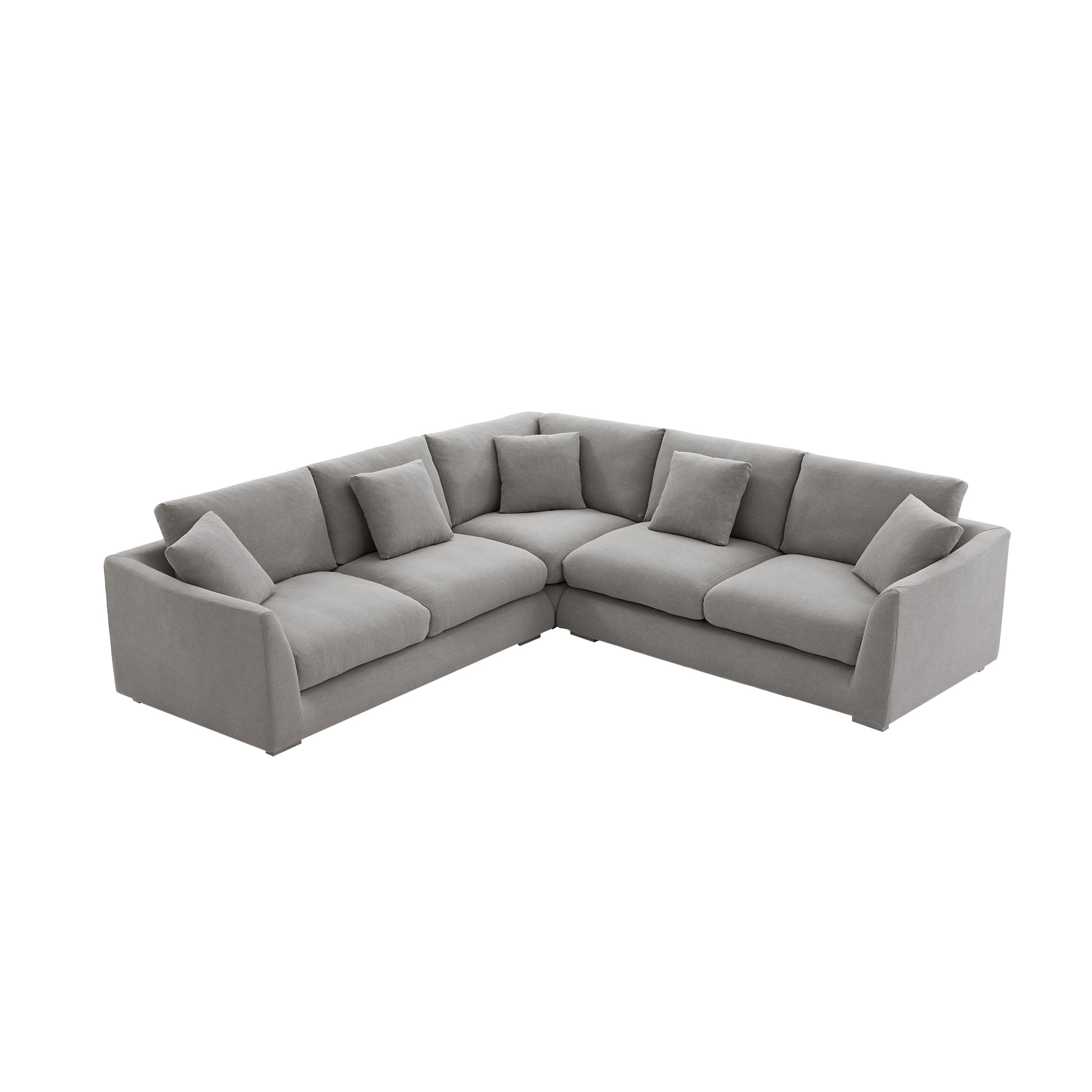 Aalto Boutique Gray Feathers Corner Sectional