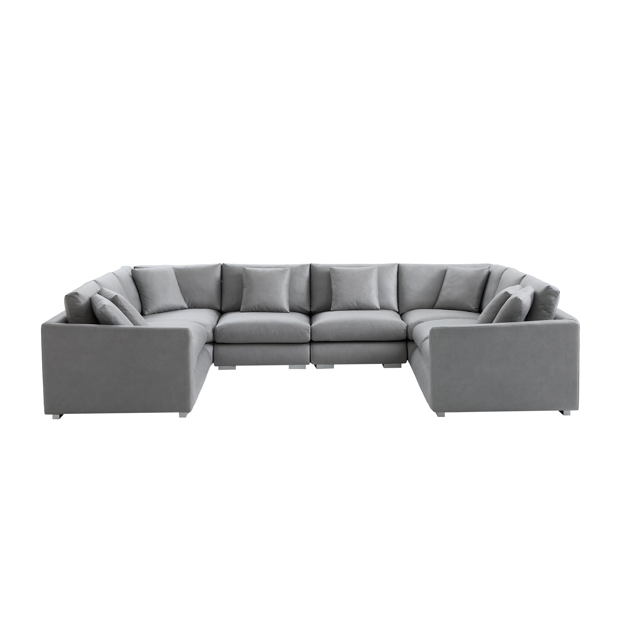 Aalto Boutique Smoky Gray Feathers U Sectional