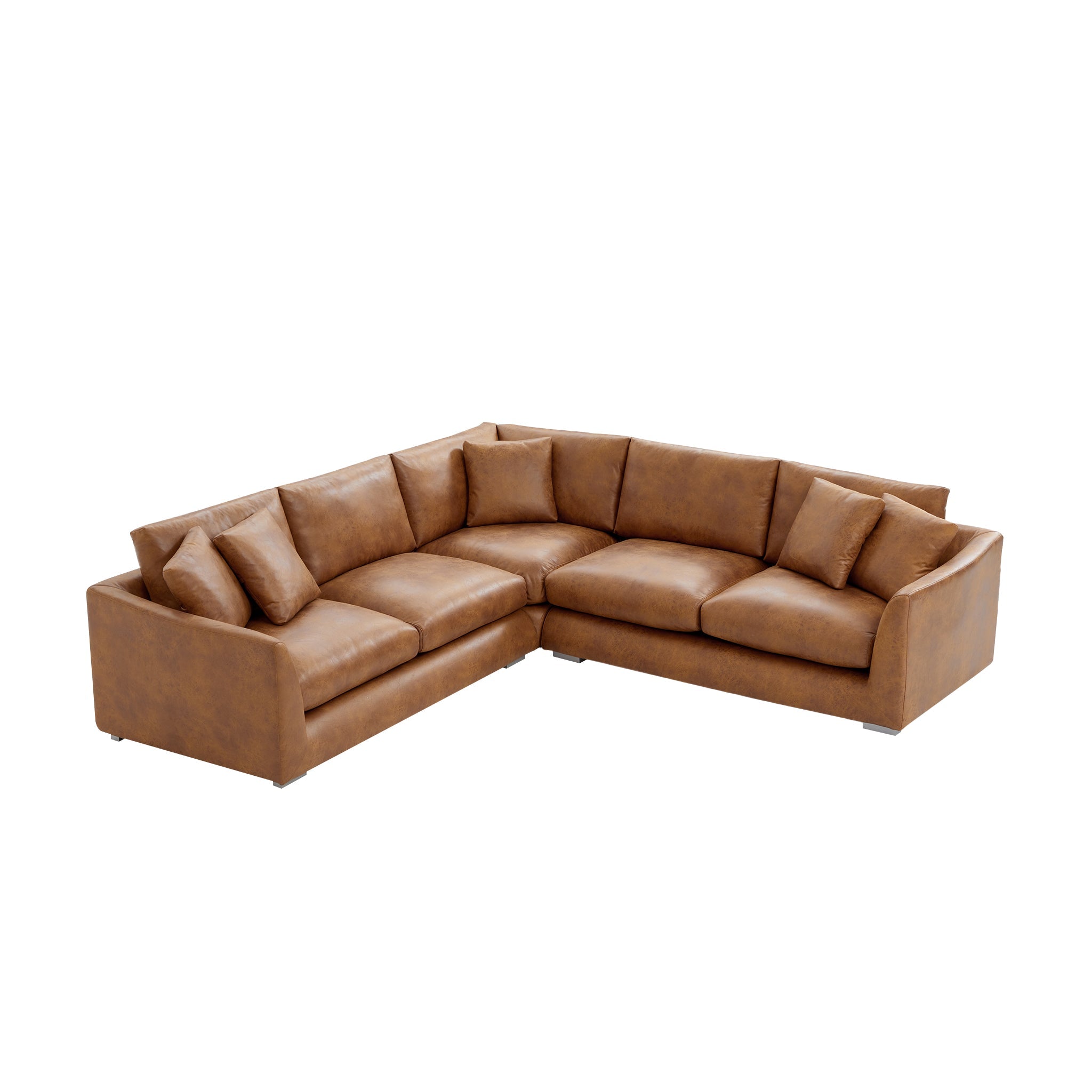 Aalto Boutique Tan Feathers Corner Sectional